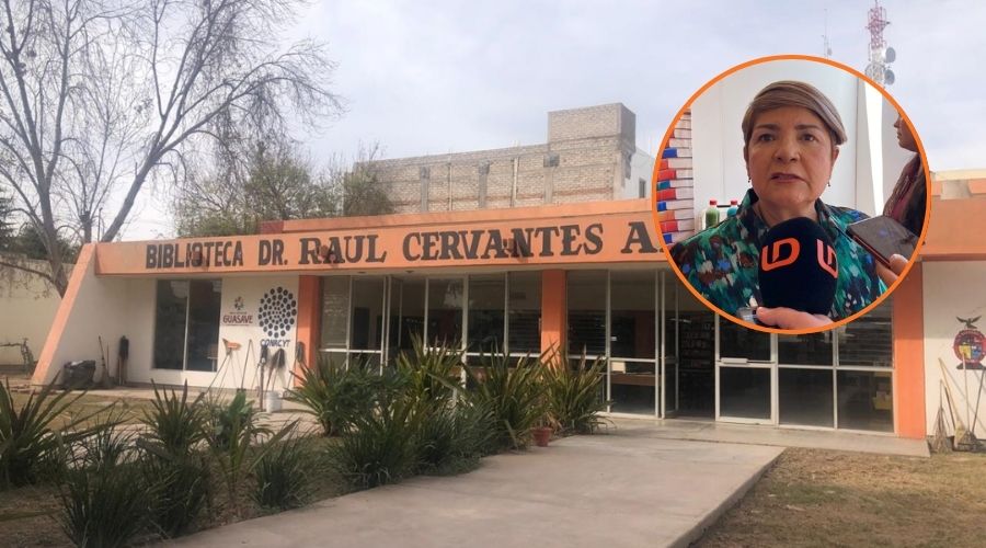 En grande biblioteca de guasave y en circulo alcaldesa