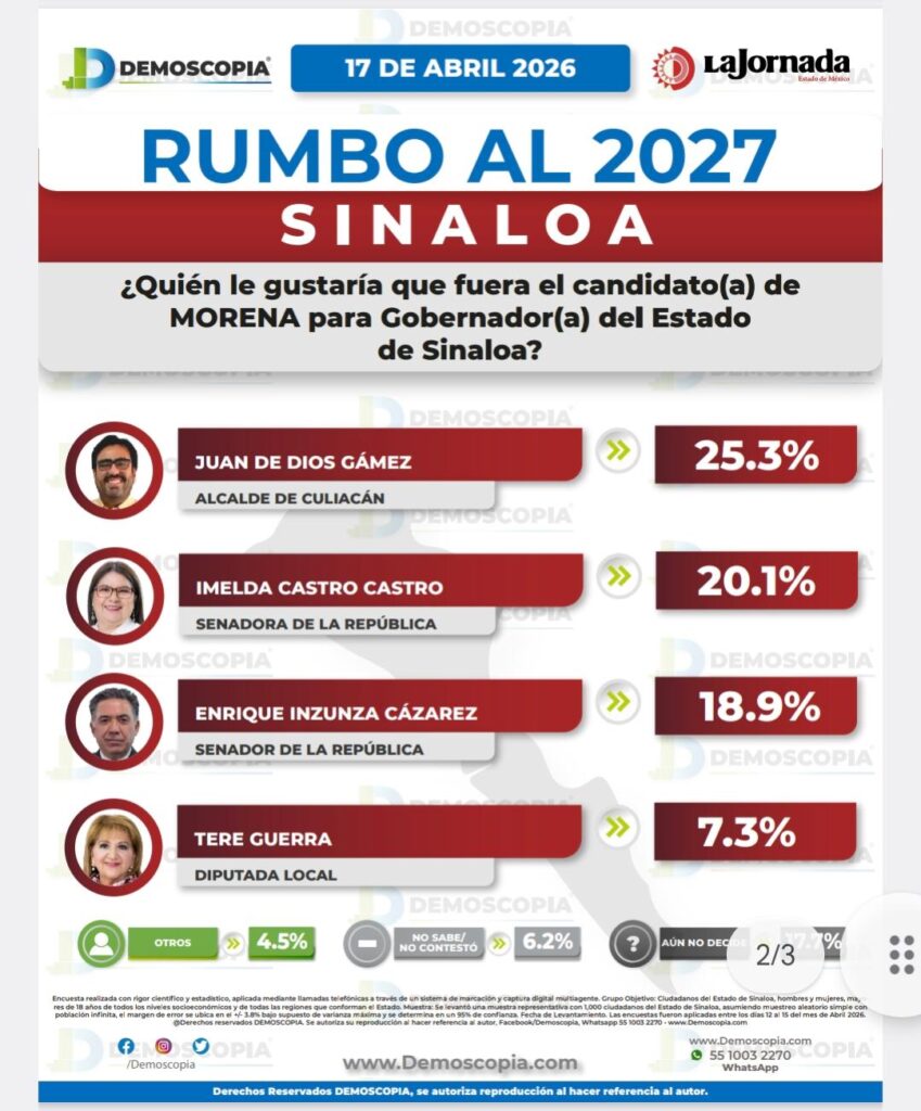 Tabla de Demoscopia Digital y porcentajes
