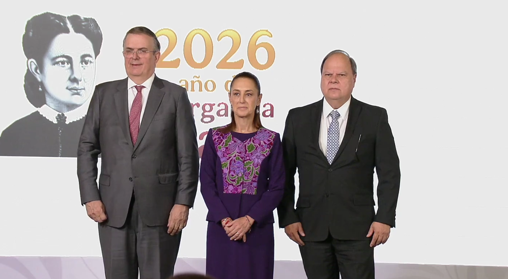 Marcelo Ebrard, Claudia Sheinbaum y Guillermo Del Río Ochoa