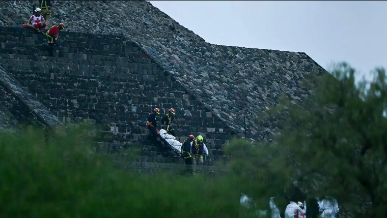 Gobierno refuerza apoyo a lesionados en Teotihuacán; habilitan línea de atención