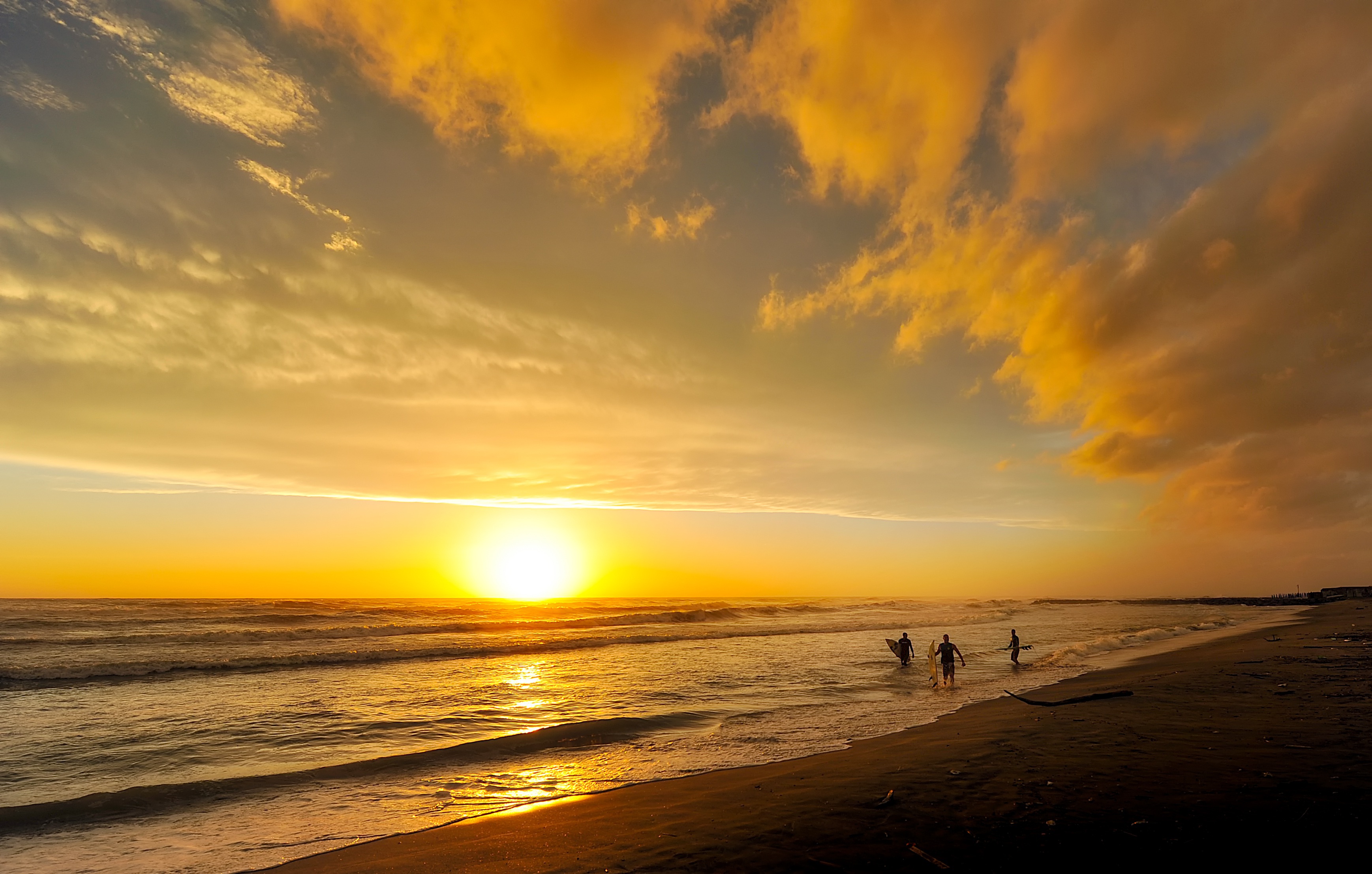 Puesta de sol en la playa