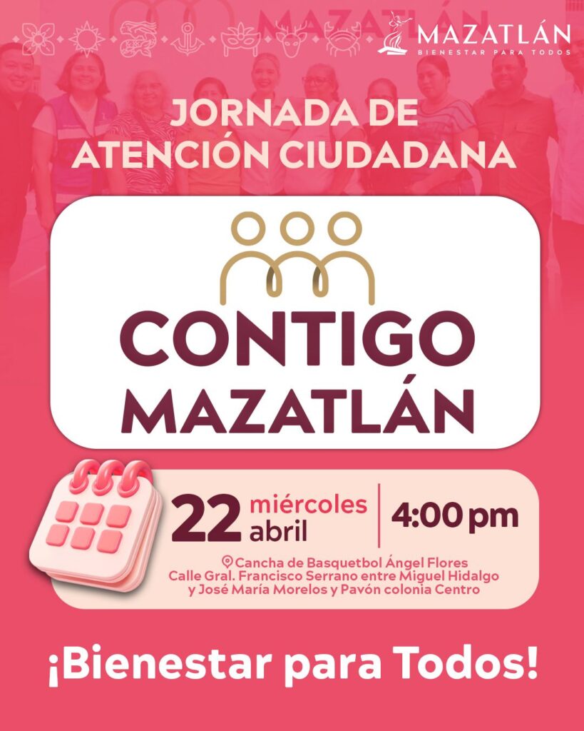 Flyer de Contigo Mazatlán