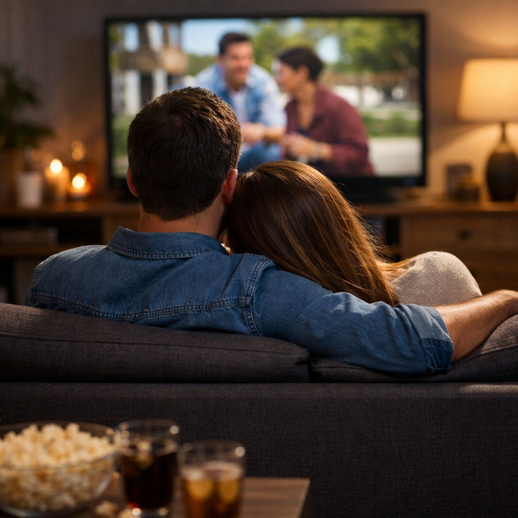 Pareja viendo la TV