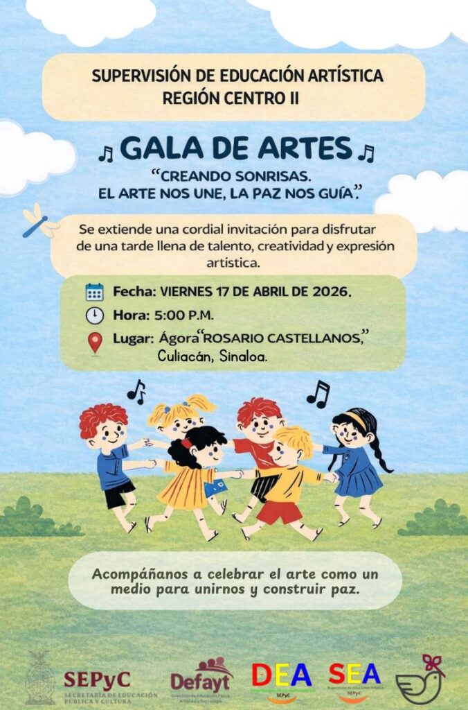 Poster del festival Creando sonrisas. El arte nos une, la paz nos guía.