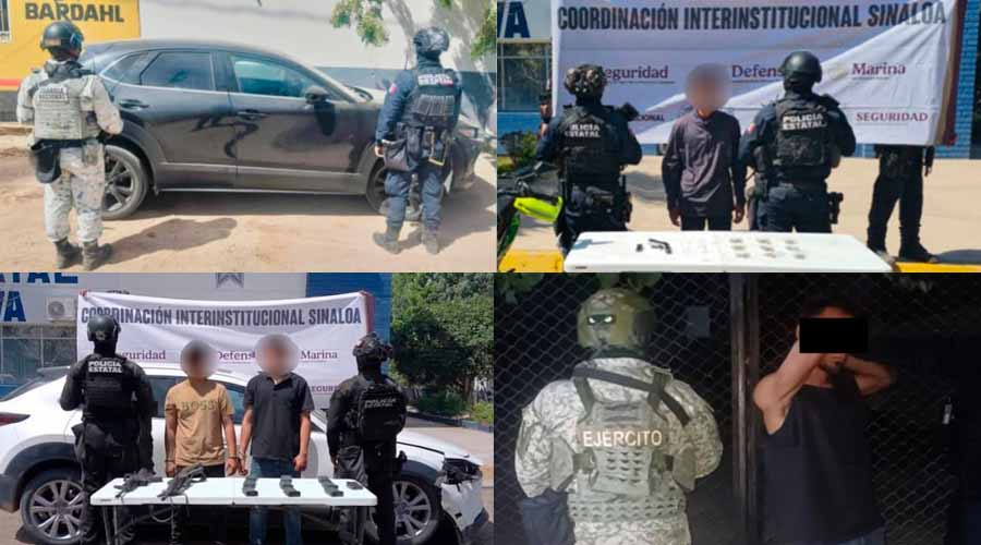 Detenidos y aseguramientos en Sinaloa el 14 de abril de 2026