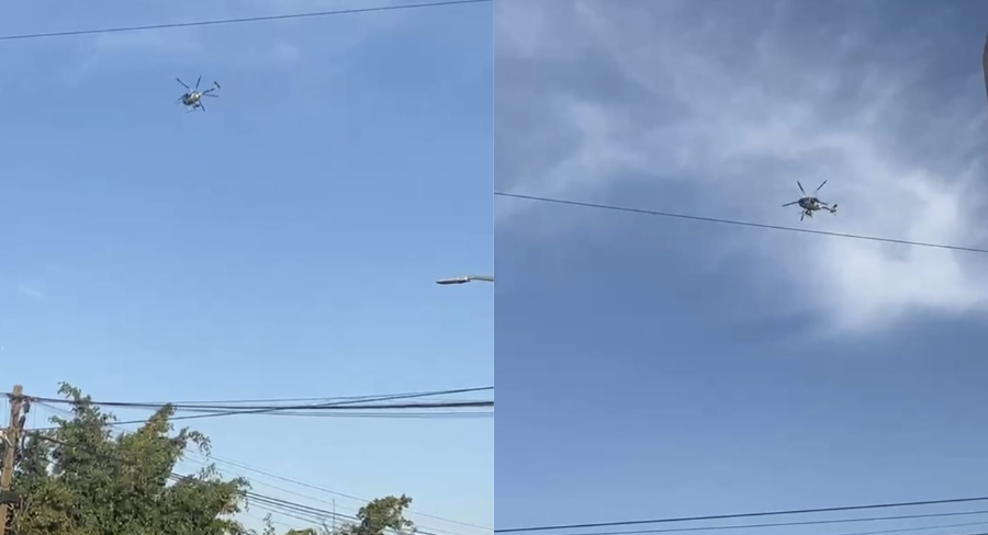 Operativo con helicópteros en Rosario.
