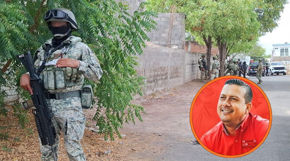 Elementos del Ejército en la escena del crimen del líder del Stasac, Homar Salas