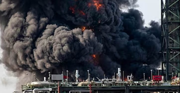 Incendio en refinería de Dos Bocas