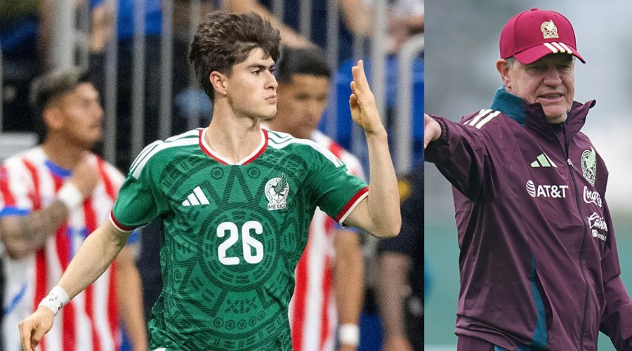 Javier Aguirre y jugador de la selección mexicana