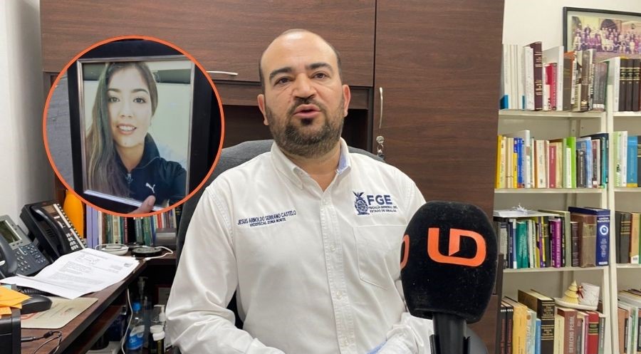 Jesús Arnoldo Serrano Castelo y en un círculo una foto de Alma Navarrete