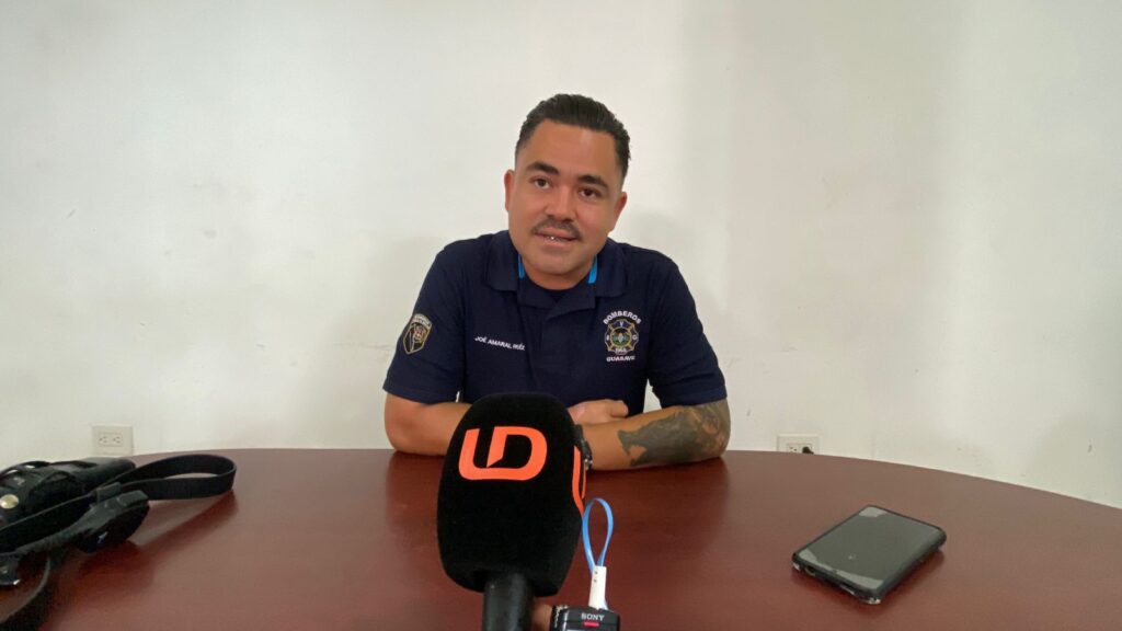 Joé Octavio Amaral Ruíz, comandante de Bomberos Guasave.