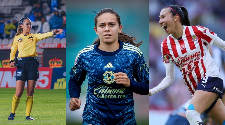 Jugadoras y arbitras de futbol mexicano
