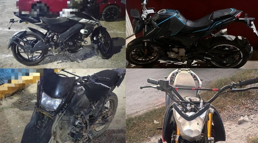 Cuatro motocicletas en la imagen