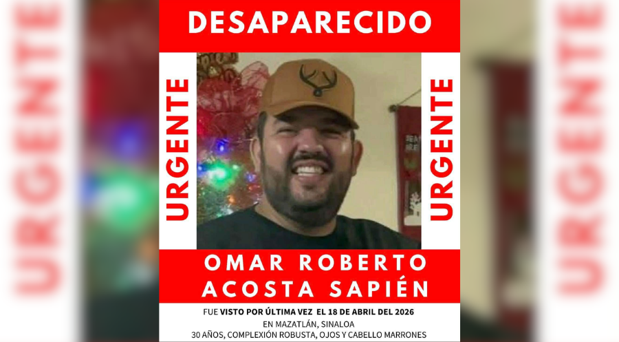 Fotografía de Omar Alberto, ahomense desaparecido en Mazatlán.