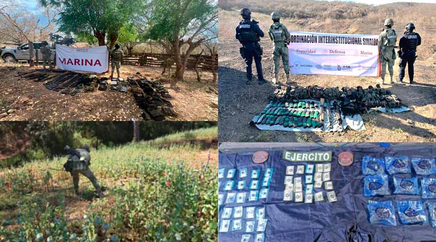Aseguramientos en Sinaloa el 6 de abril de 2026