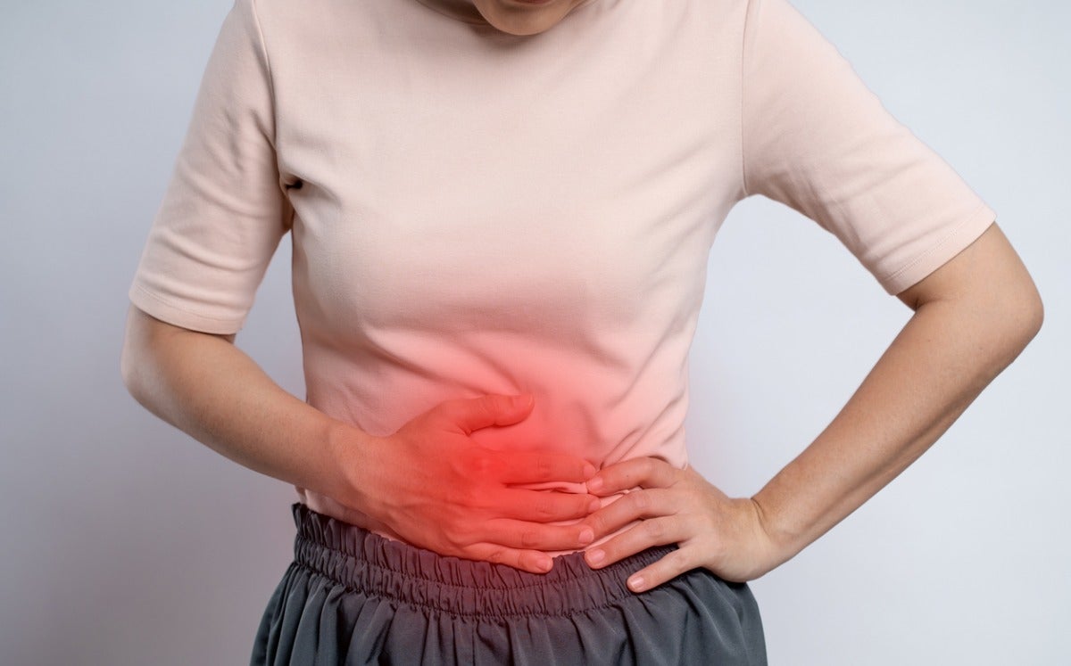 Persona con un malestar en su cuerpo.