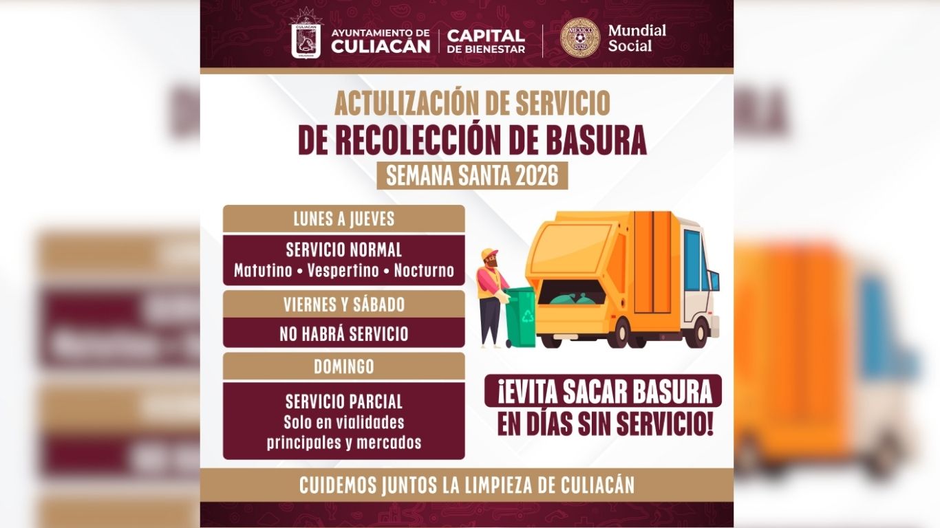 volante de inforamción de recolección de basura en culiacán