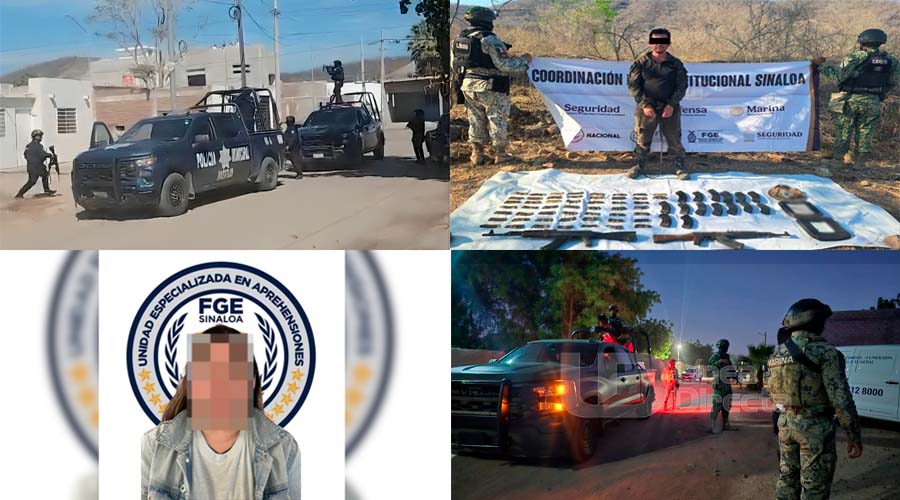 Detenciones y aseguramientos en Sinaloa el 22 de abril de 2026
