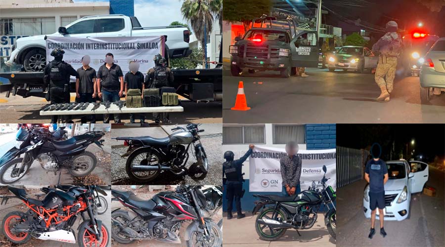 Aseguramientos y despliegues de autoridades en Sinaloa