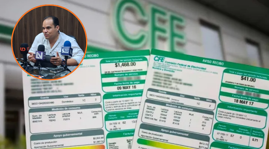 Roberto Miranda Lagarda y recibos de CFE