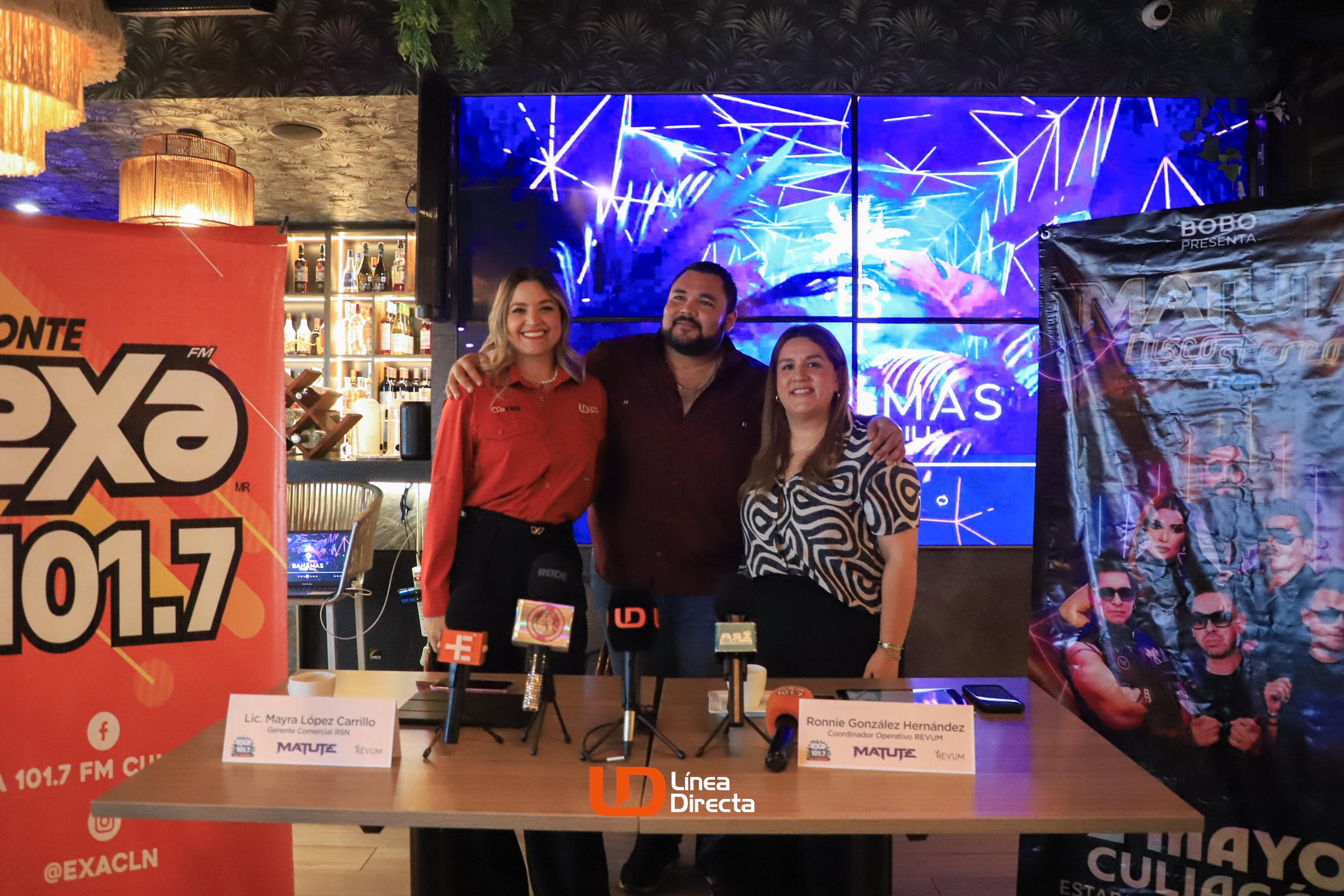 Rueda de prensa para anunciar la presentación de Matute en Culiacán.