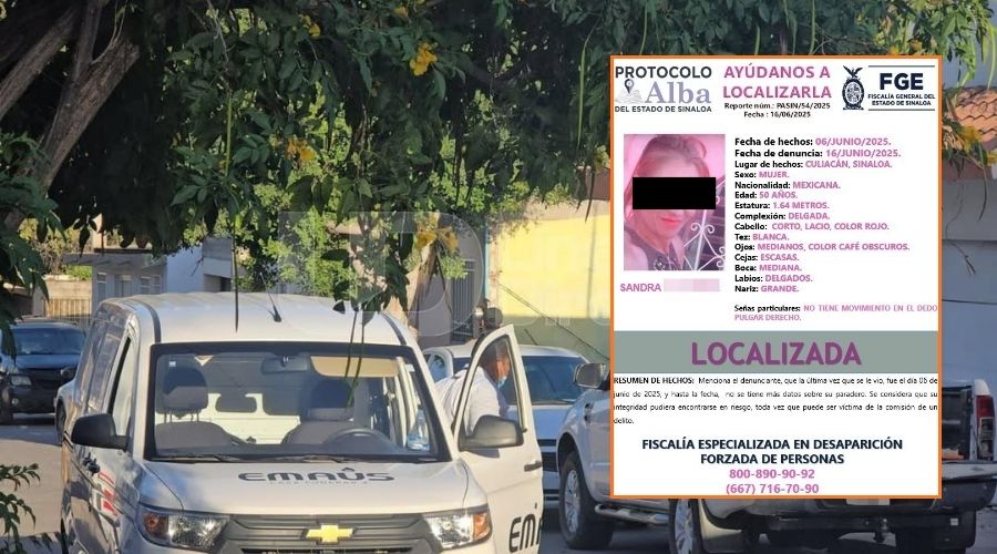 Unidad de emergencias y en un recuadro una ficha de búsqueda