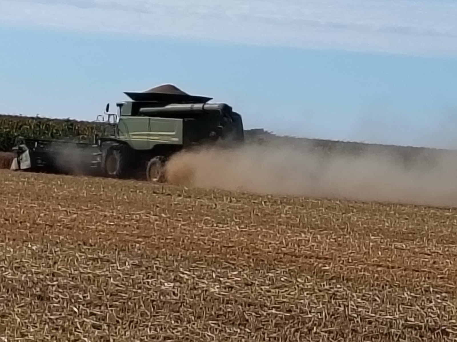 Máquina en campo de trigo