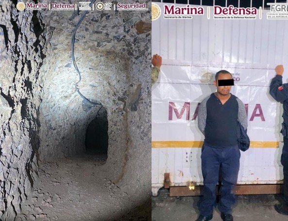 Autoridades inhabilitan túnel clandestino entre Sonora y EU; hay un detenido
