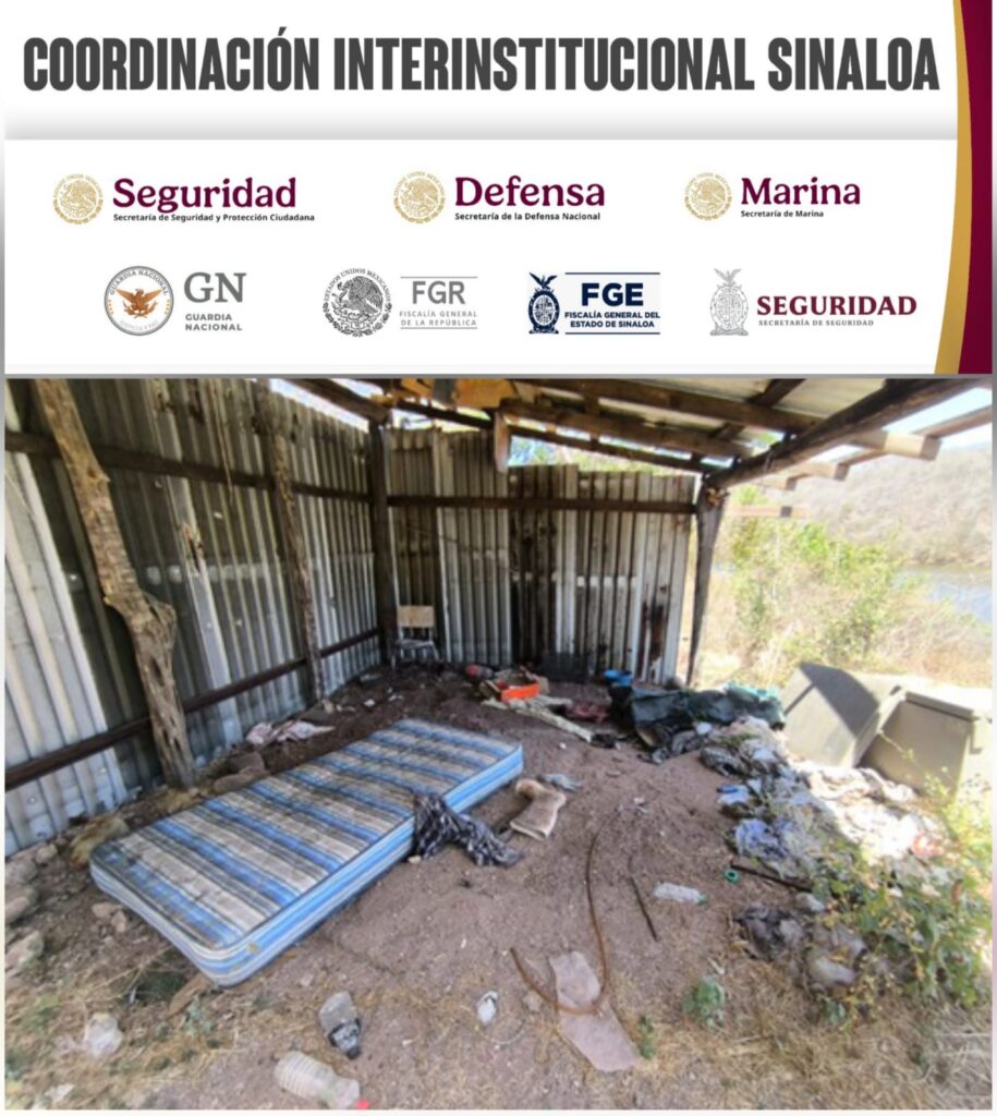 Campamento improvisado abandonado en Elota