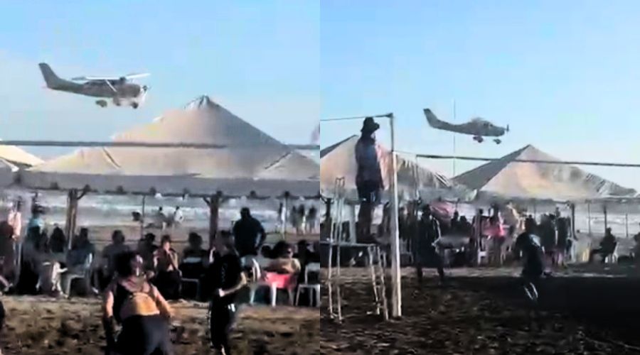 Sobrevuelo de avioneta en playa Las Glorias