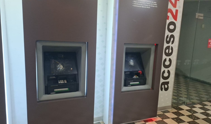 Cajeros automáticos vandalizados