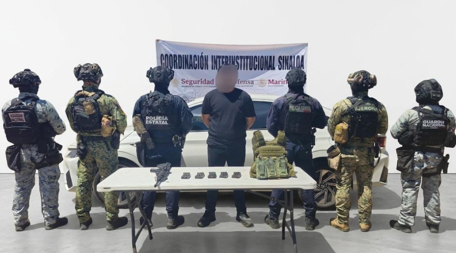 Autoridades detienen a civiles armados en Culiacán.