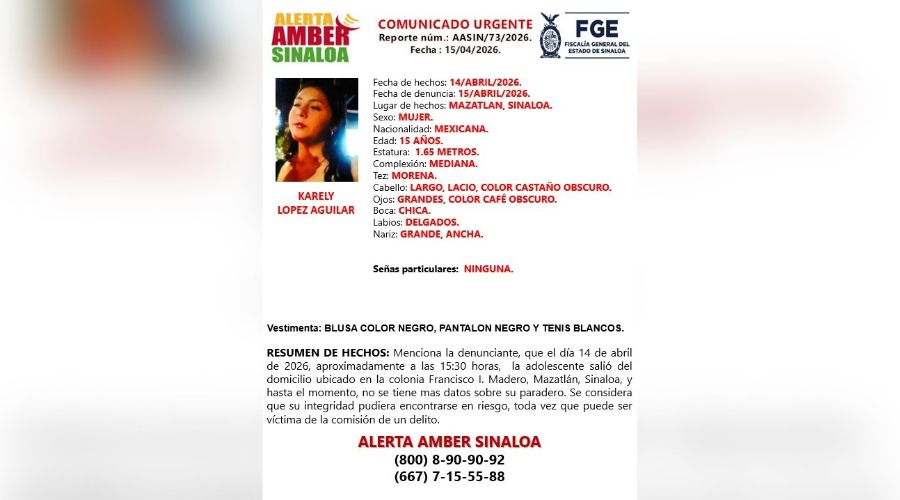 Ficha de búsqueda de una persona con información y una fotografía