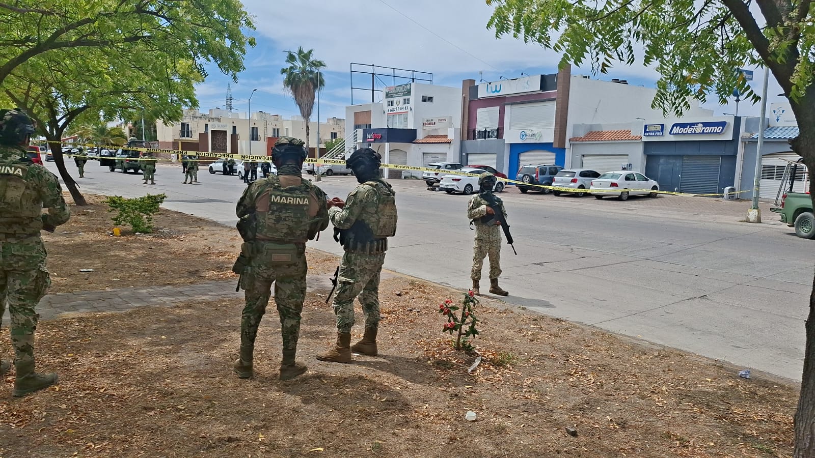 Militares en zona de homicidio en Culiacán