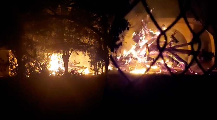 Incendio en un domicilio deshabitado