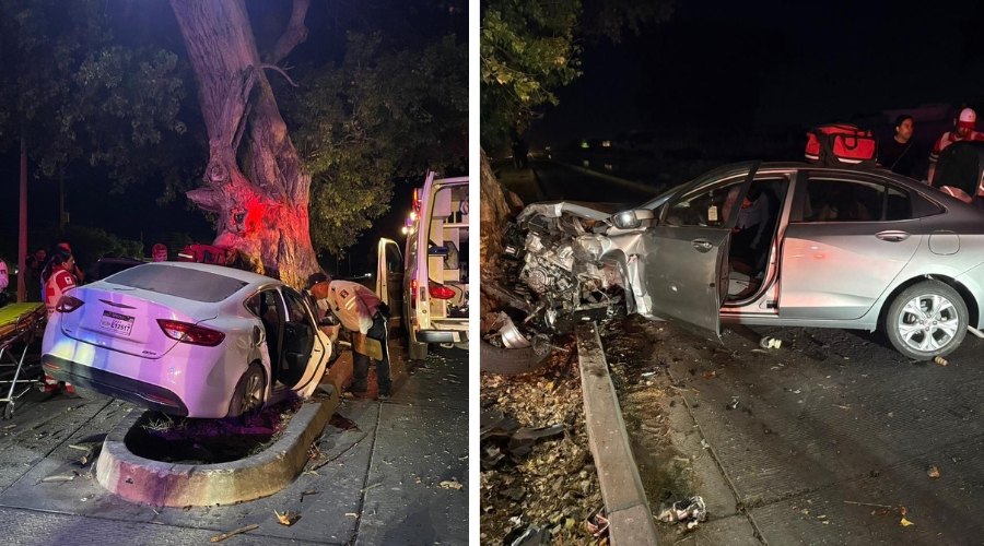 Accidentes automovilísticos en bulevar Agustina Ramírez