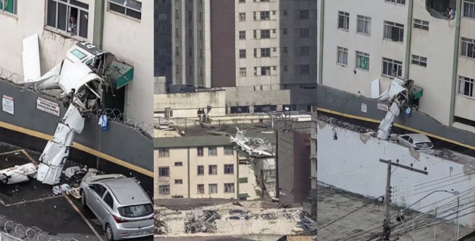 VIDEO: Avioneta se estrella contra edificio residencial en Brasil; hay 2 muertos y 3 heridos
