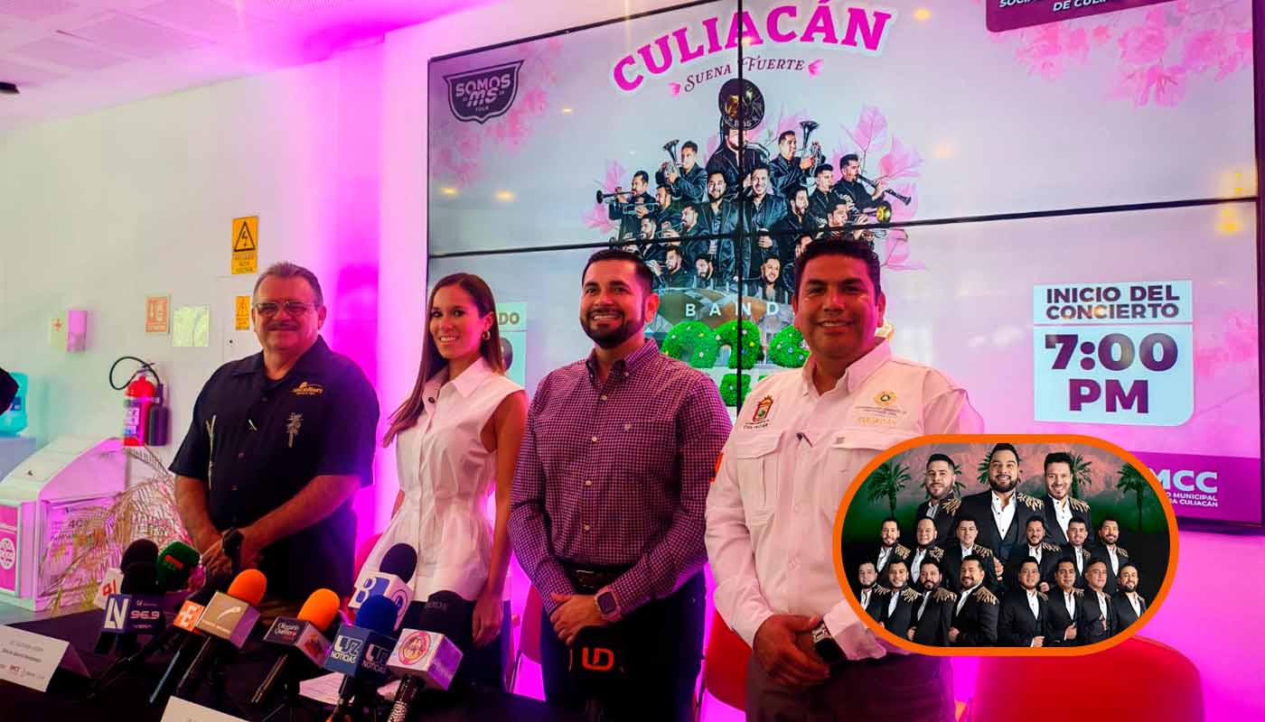Rueda de prensa de la presentación de la Banda MS en Culiacán