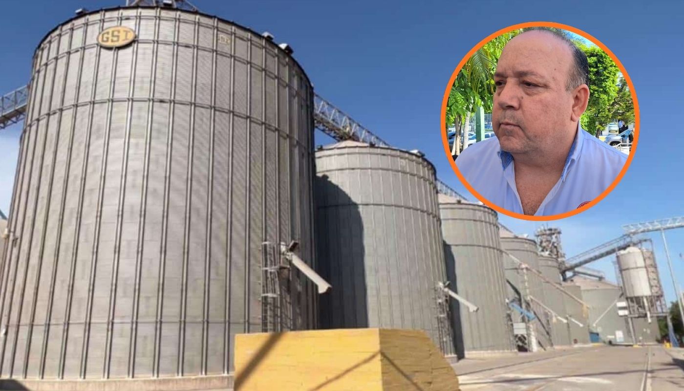 Bodegas de maíz junto a Miguel Ángel López Miranda