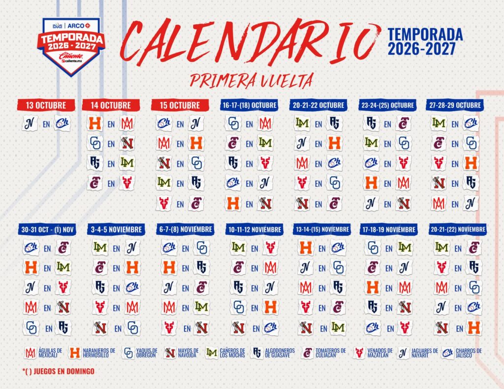 Calendario con rol de juegos