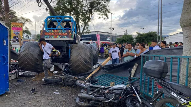 Tragedia en Colombia: monster truck arrolla a decenas de personas en evento