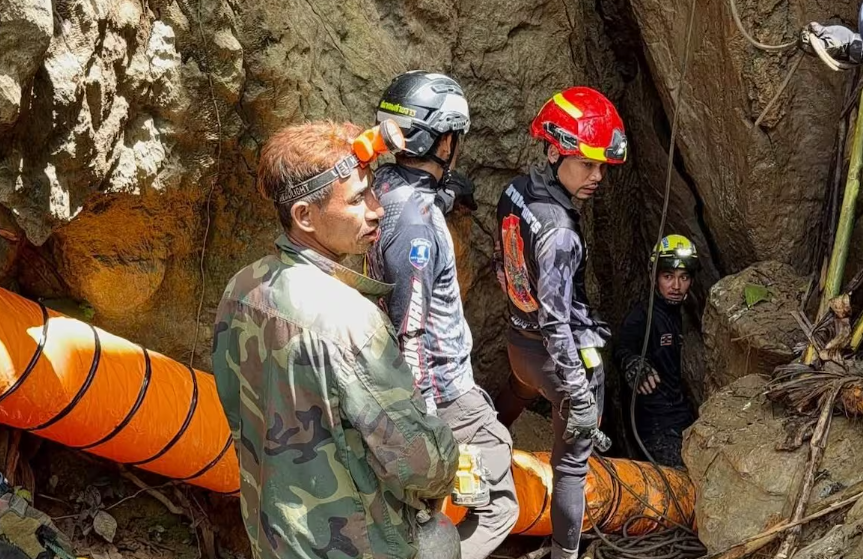 Siete personas quedan atrapadas en una cueva de Tailandia tras fuertes lluvias