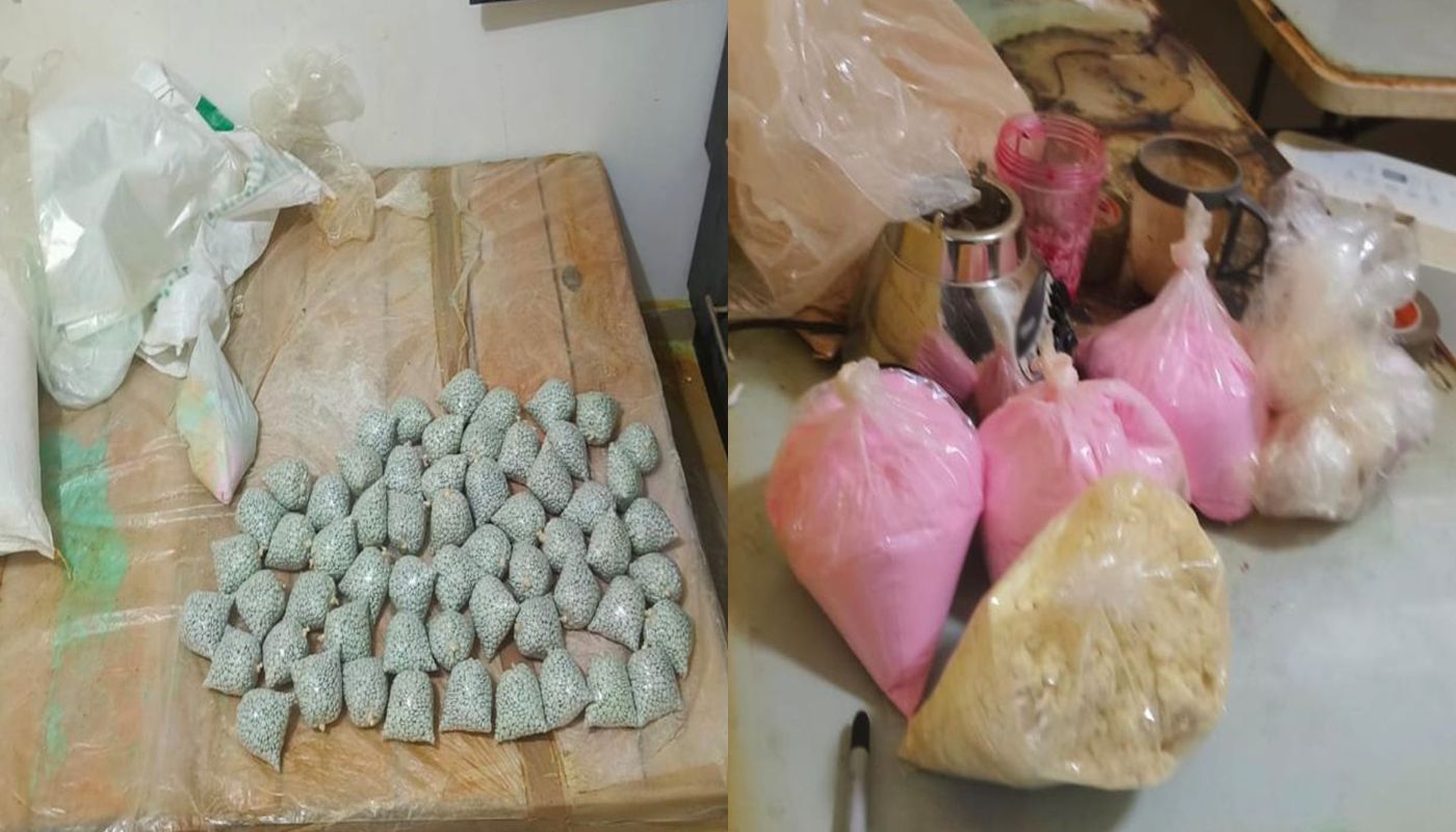 Bolsas con contenido de drogas