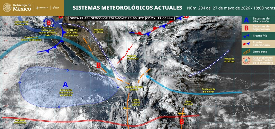 Lluvias intensas se pronostican para la noche de este miércoles en México ¡Esto dice el SMN!