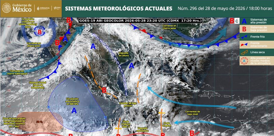 Lluvias persistirán la noche de este jueves mientras sistema busca formarse en el Pacífico