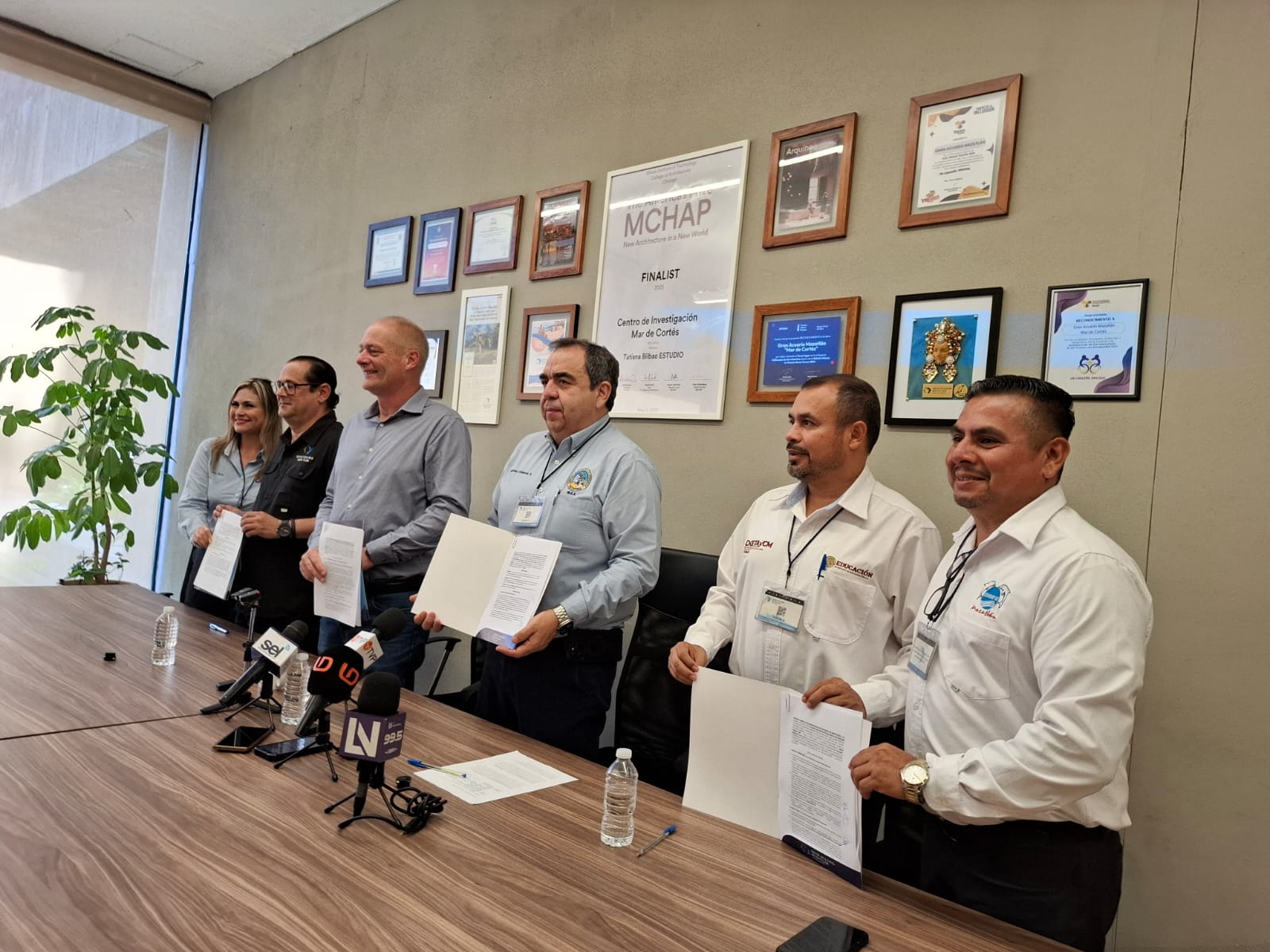 Gran Acuario Mazatlán, IMAA y Cetmar firman convenios educativos