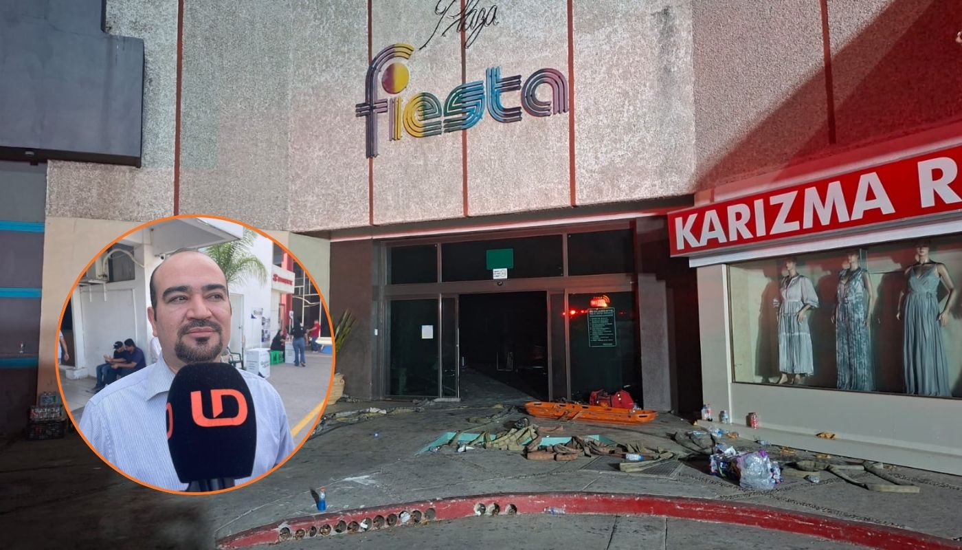 En grande plaza incendiada y en circulo vicefiscal norte