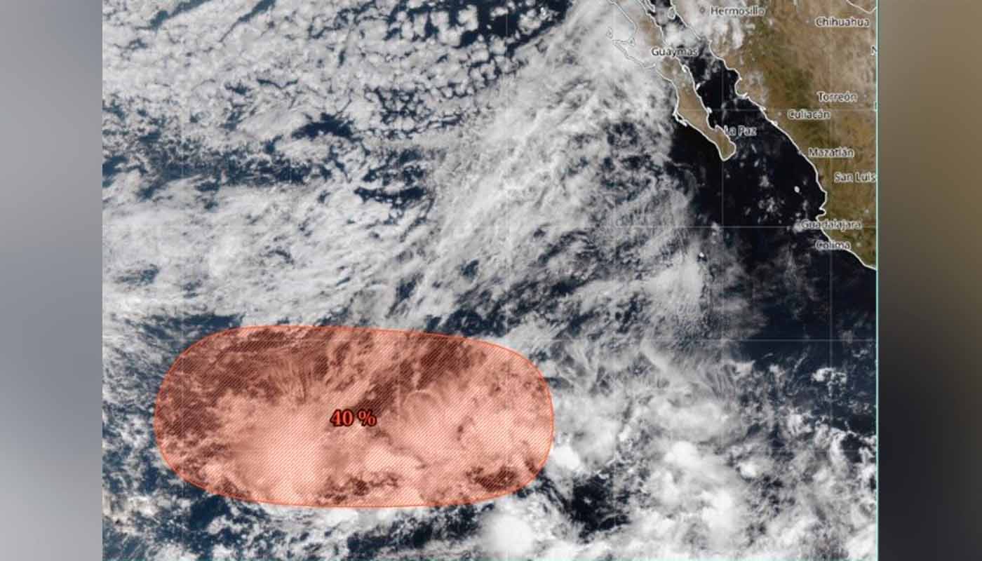Depresión tropical en el océano Pacífico