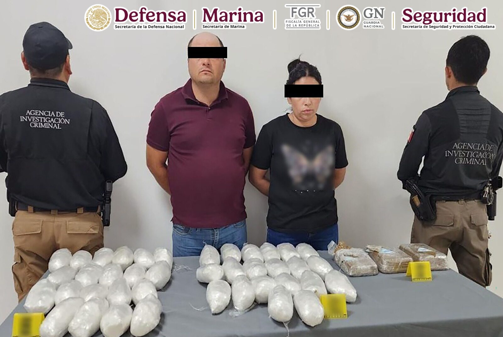 Aseguran 20 kilos de metanfetamina y 25 mil dosis de fentanilo en Chihuahua; hay 2 detenidos