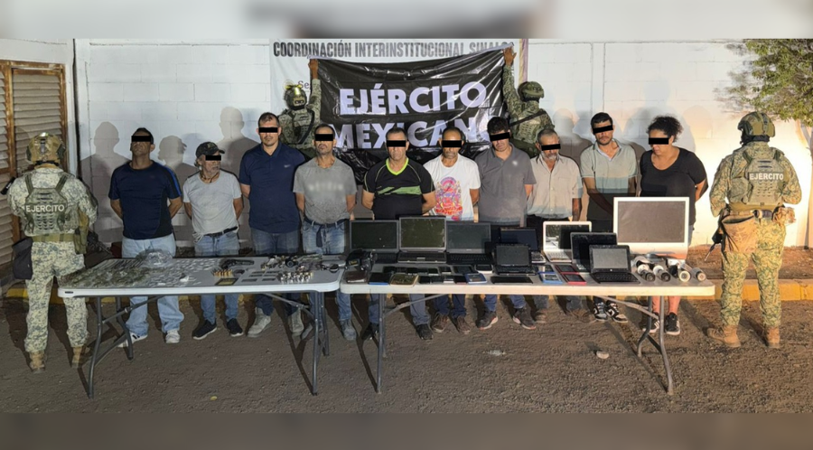 10 personas detenidas por el Ejército Mexicano.